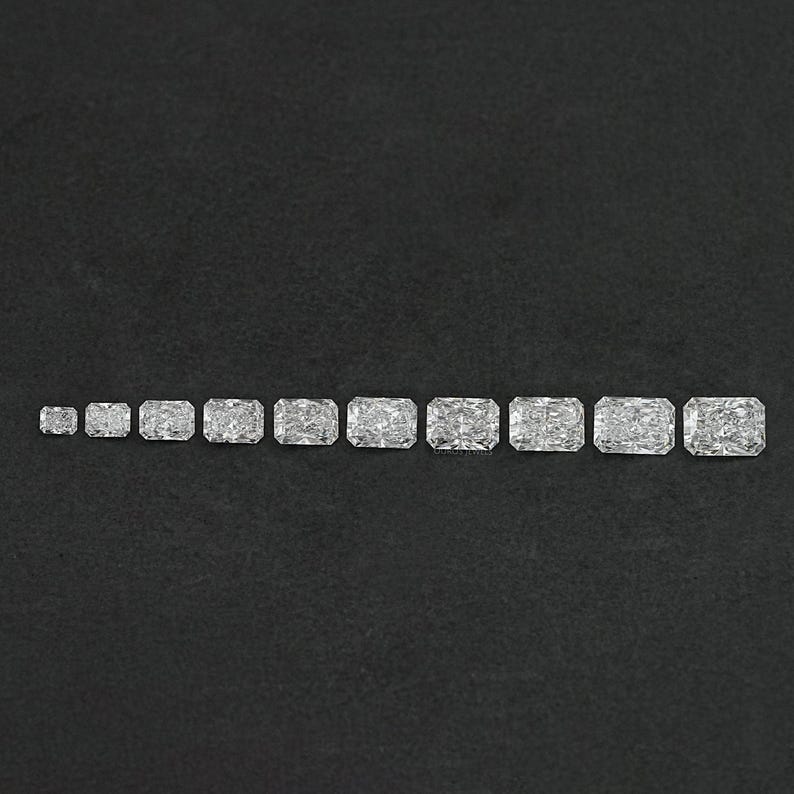 Diamante cultivado en laboratorio de talla radiante, de 0,50 a 5,00 quilates, certificado IGI, diamante artificial de talla radiante, diamante ecológico para anillo de compromiso personalizado. imagen 2