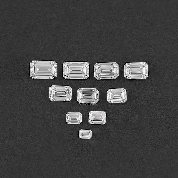 Emerald Cut Lab Grown Diamond For Solitaire Ring, 0.50 to 5.00 CT Eco-Friendly Diamond, IGI Certified Man Made Diamond For Jewelry Making