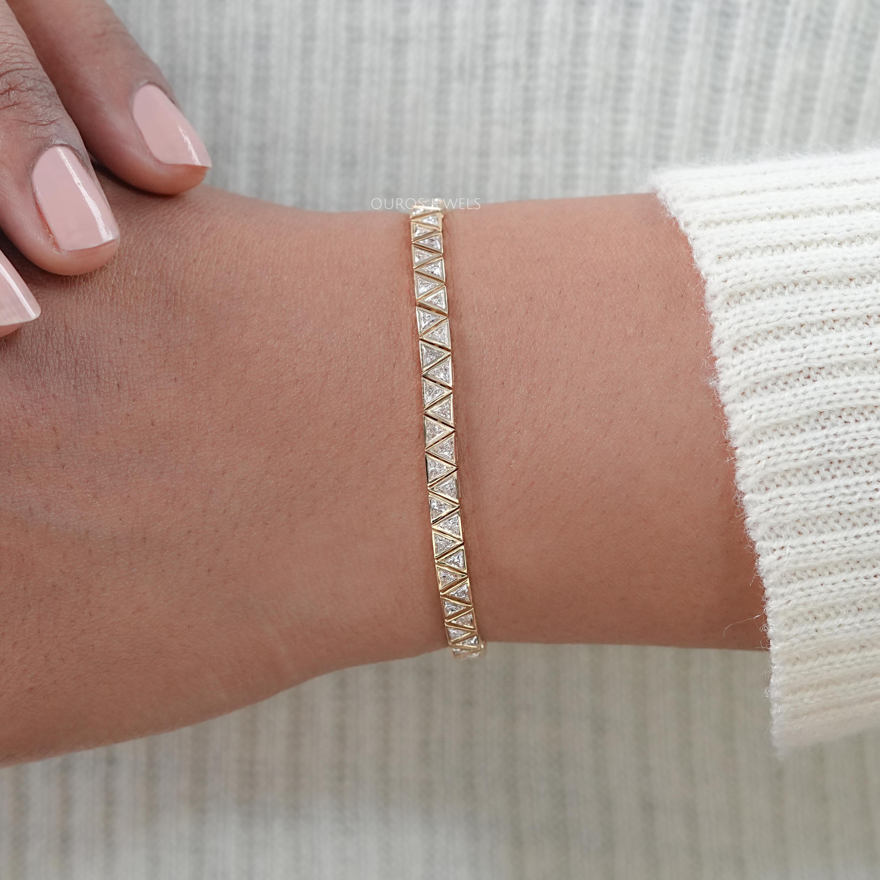 Triangle Tennis Bracelets - Etsy