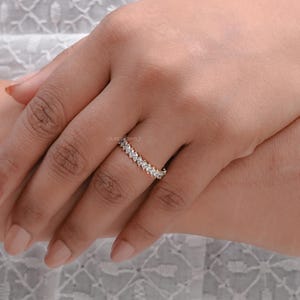 Marquise Cut Lab Grown Diamond Full Eternity Band, 14K Yellow Gold CVD ...