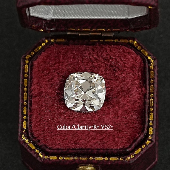 Old Mine Square Cushion Cut Diamond, Lab Grown Diamond For Solitaire Ring, GH-VS Clarity Loose Diamond, Vintage Style Old Cut Jewelry Making