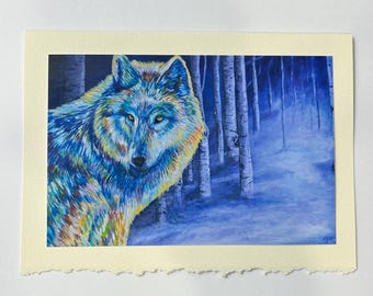 Wolf Grußkarte