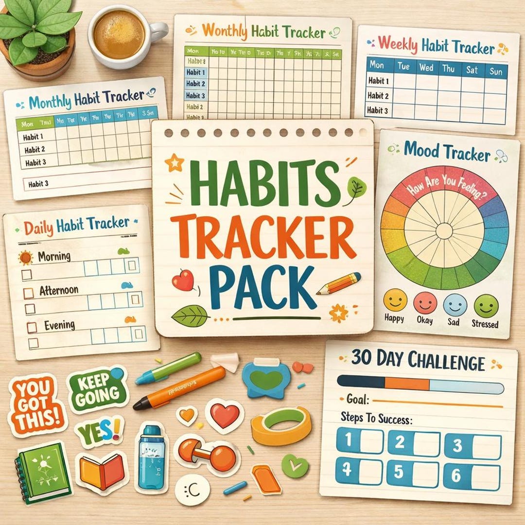 Google Sheets Habit Tracker — Daily Routine Planner, ADHD Productivity ...