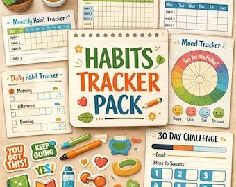 Google Sheets Habit Tracker — Daily Routine Planner, ADHD Productivity & Goal Tracker (Weekly + Monthly Spreadsheet)