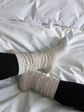 Fluffy Taupe Gray Slouch Pilates Socks: Non-Slip Grip, Barre Yoga Socks