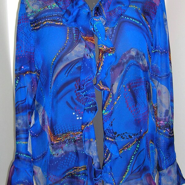 SOLD - A Midsummer Night's Dream silk blouse