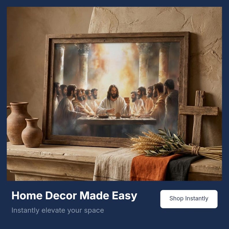 Rustic Last Supper Realistic Last Supper Printable Wall Art for Home or Church Decor - Etsy