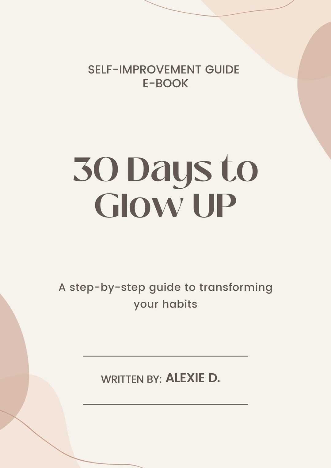 30 Days to Glow UP - A Step-by-step Guide to Transforming Your Habits ...