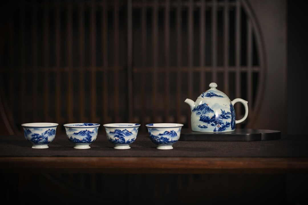Traditional Hand-painted Chinese Tea Set - Etsy