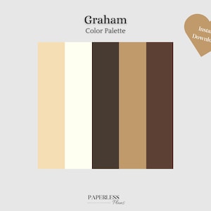 Graham Color Palette | Trendy Color Schemes for Websites, Branding, and Digital Art | HEX Codes | Goodnotes | Digital Download | Planners
