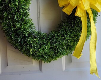 Yellow Faux Doupioni Ribbon Bolt – 10 Yards Wired Ribbon for Wreaths, Bows, Decorating