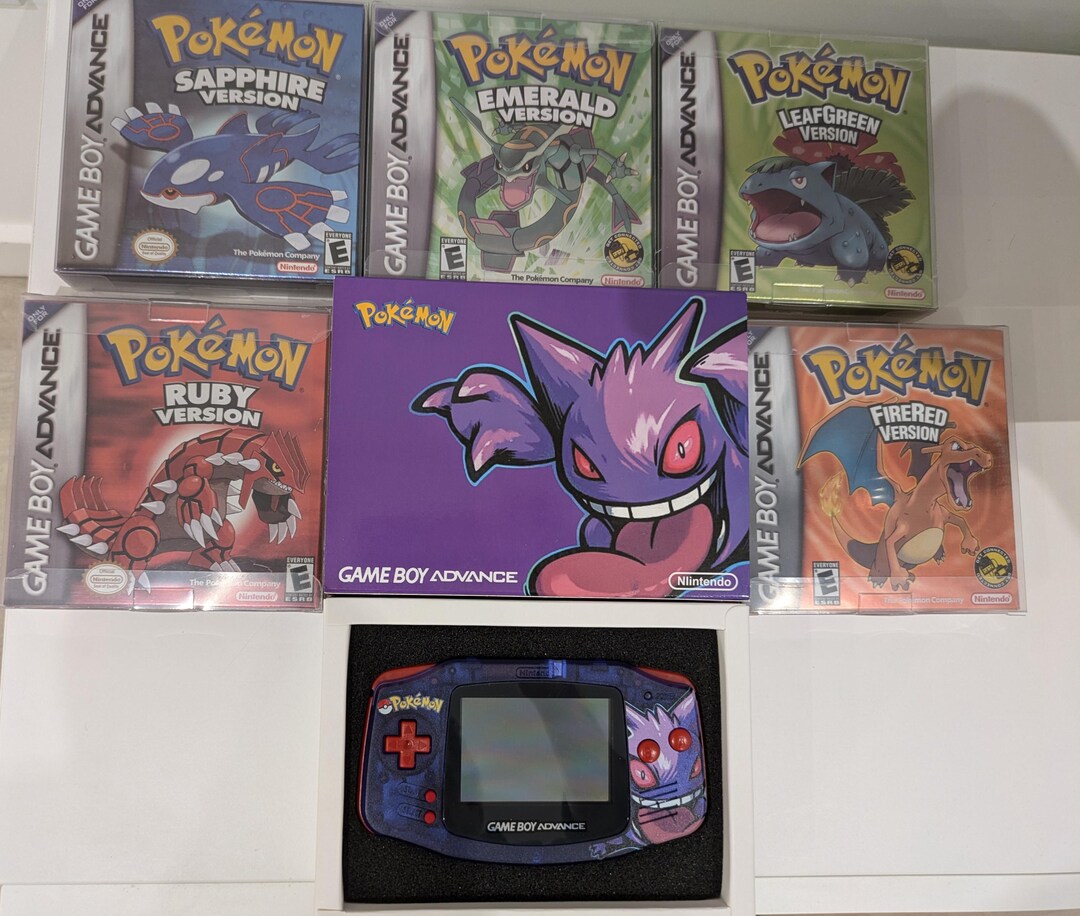 Nintendo Game Boy Advance Gengar CIB Console Gameboy Advance With 5 ...