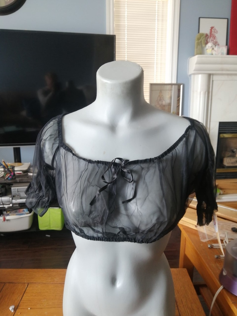 All Sheer Sissy Retro Wench Top Large - Etsy