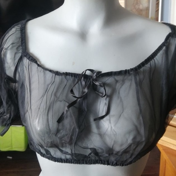 all sheer sissy retro wench top  medium