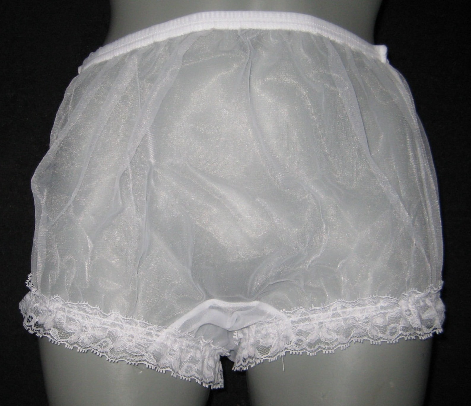 Retro white SHeer Chiffon Panties waist to 35 inches | Etsy