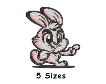 Cute Rabbit Embroidery Design 5 Sizes, Bunny Machine Embroidery File,  Easter Bunny Embroidery - Instant Download