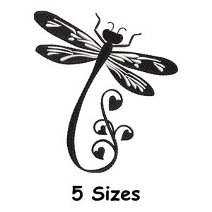 Dragonfly Embroidery Design: Insect Machine Embroidery File (Instant Download