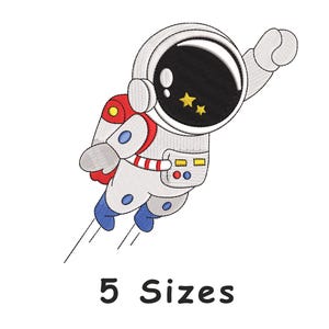 Astronaut im Weltraum Stickmuster, Astronaut im Weltraum Stickmuster, Weltraum Stickdatei, Astronaut Stickdatei sofort Download