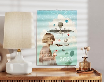 2025 Gallery Calendar, Monthly Calendar, Art Calendar, 12 Month Hanging Calendar 2025, Artistic Calendar 2025, Wall Calendar, A3