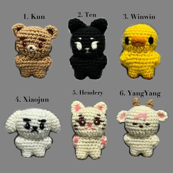 Crochet Wayv Fan-made Plush Doll K-pop - Etsy