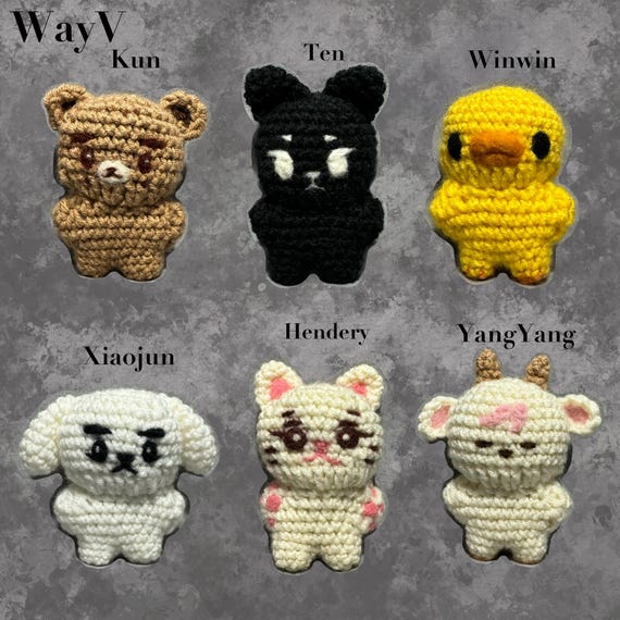 かぎ針編み WayV ファンメイドぬいぐるみ K-pop - Etsy 日本