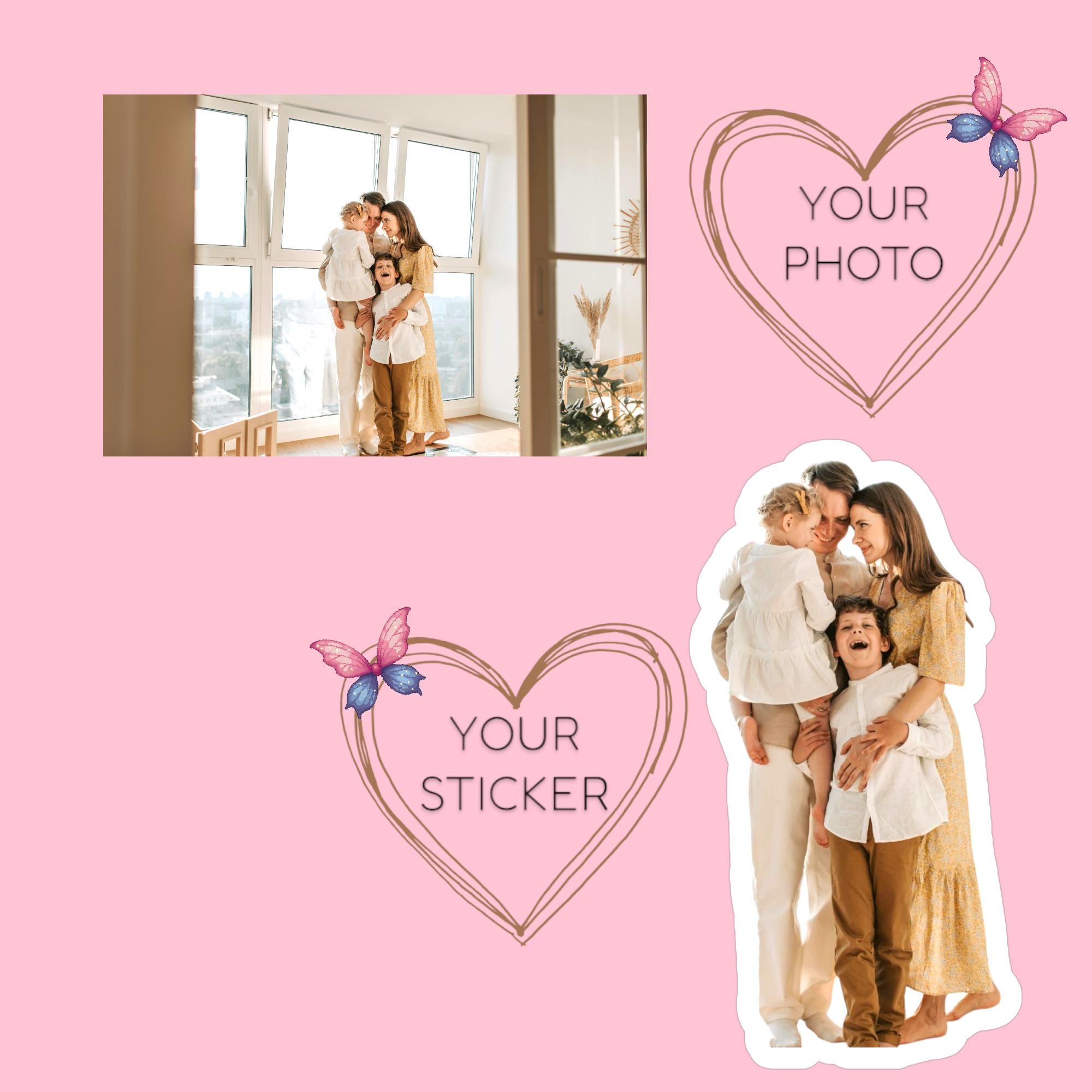 Personal Photo Sticker Customized Photo Stickers, YOUR OWN PHOTO, Personalized Stickers ...