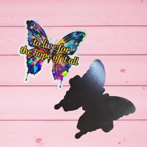To Live For The Hope Of It All MAGNET - August Folklore Holographic Gem Laminated Magnet Sheet for fridge and metal surfaces