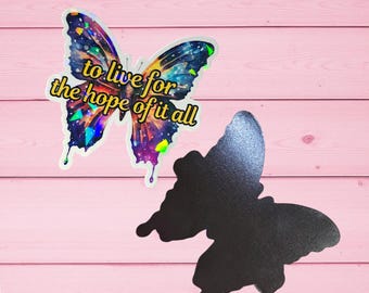 To Live For The Hope Of It All MAGNET - August Folklore Holographic Gem Laminated Magnet Sheet for fridge and metal surfaces
