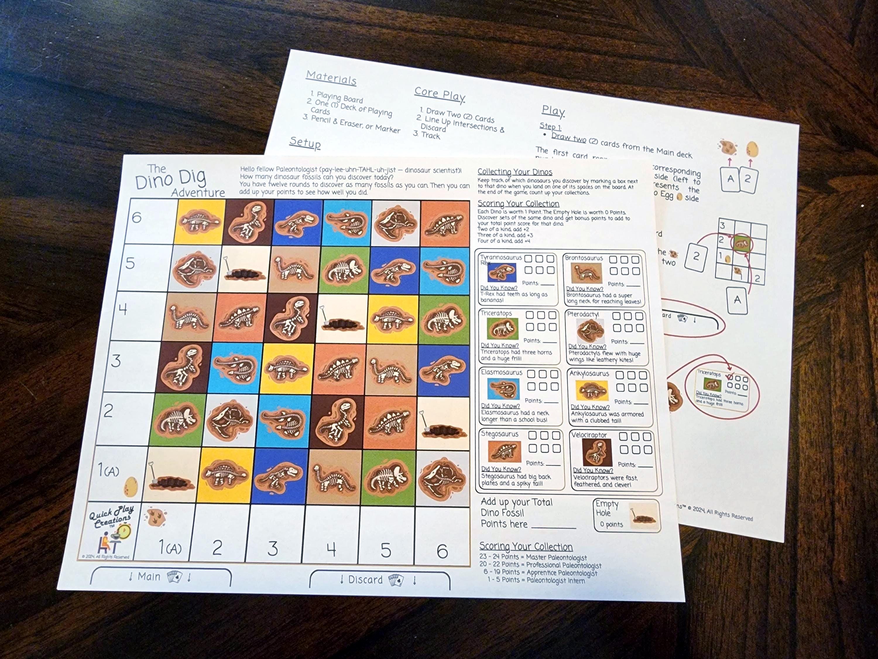 Dino Dig Printable STEM Game: Math & Spatial Reasoning (PDF) - Etsy