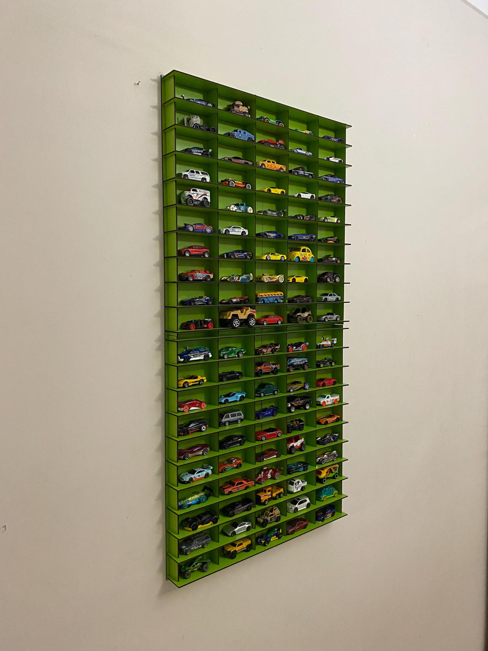 Green Toy Car Storage for 100 Cars, Wall Mounted Car Rack/shelf — free download