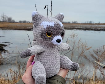 Crochet Raccoon Crochet Raccoon Stuffy Raccoon Plush Racoon Stuffed Animal Racoon Stuffy Raccoon Plushy