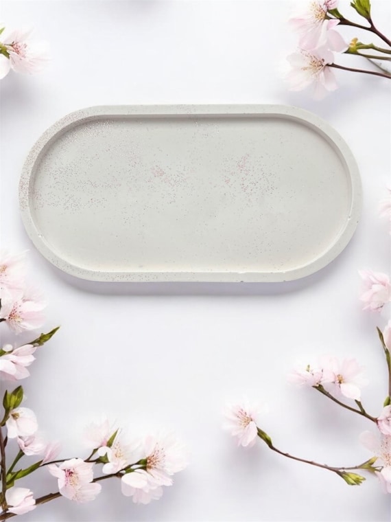 Suede Jewelry Organizer Dish Gypsum Bracelet Tray Ring Holder Necklace Photograph Earring Display Prop Showcase Stud Mother Gift for her