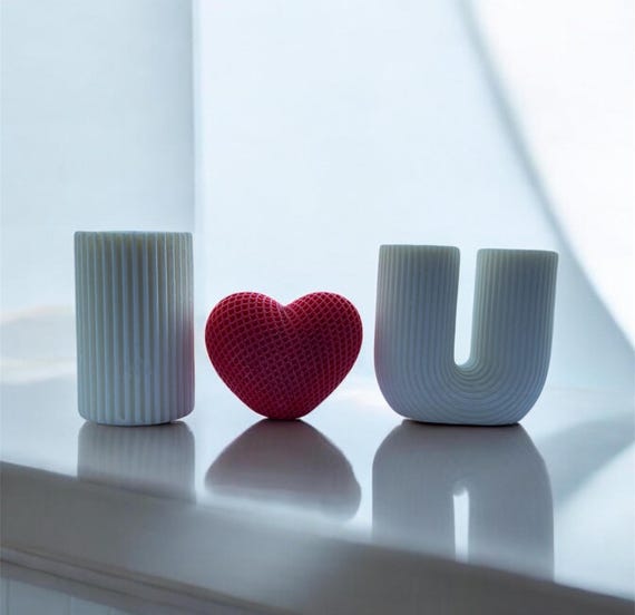 I Love You Candles Set | 100% natural | Scented Candle-Pillar Heart Candle, Gift for her | Valentines Day gift | Candle gift box |Gift idea