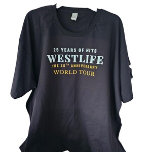 Westlife boy band concert tshirt - song lyrics tshirt, Westlife 25th anniversary World tour tshirt - music festival tshirt - Westlife 25 image 3