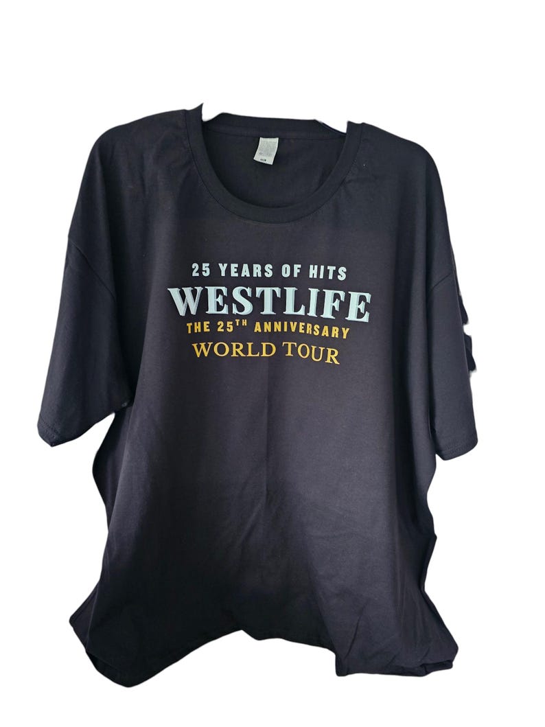 Westlife boy band concert tshirt - song lyrics tshirt, Westlife 25th anniversary World tour tshirt - music festival tshirt - Westlife 25 image 3