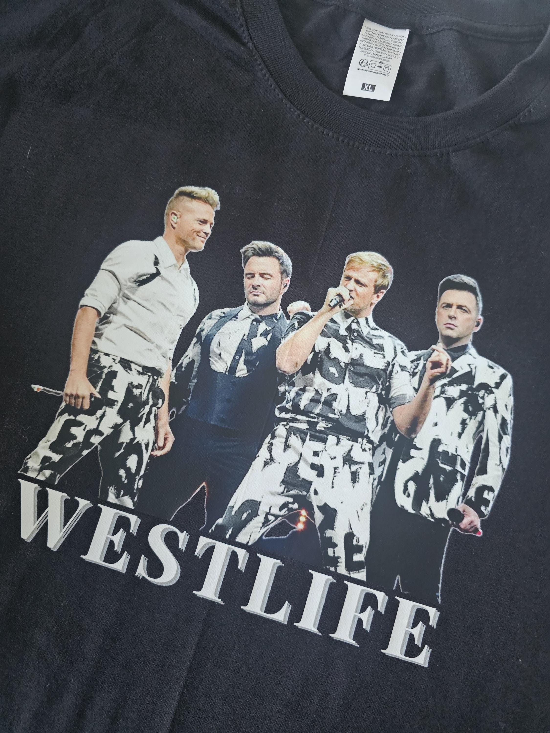 Westlife Boy Band Concert Tshirt - Song Lyrics Tshirt, Westlife