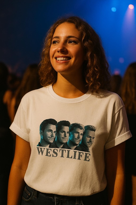 Westlife Boy Band Concert Tshirt - Song Lyrics Tshirt, Westlife