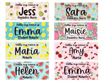 Nurse Name Badge, Midwife Name Badge, Student Nurse Badge, Student Midwife Badge, Healthcare Name Badge, Hello my name is, Summer Name Badge