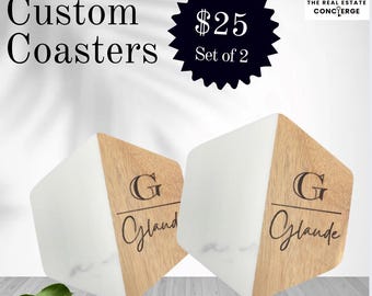 Sottobicchieri personalizzati con incisione