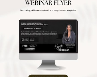 Modello di volantino per webinar modificabile