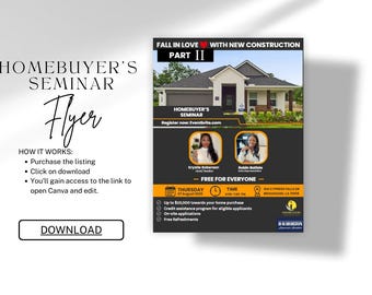 Modello di volantino per seminario per acquirenti di case