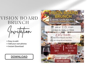 Invito alla festa con bacheca visionaria