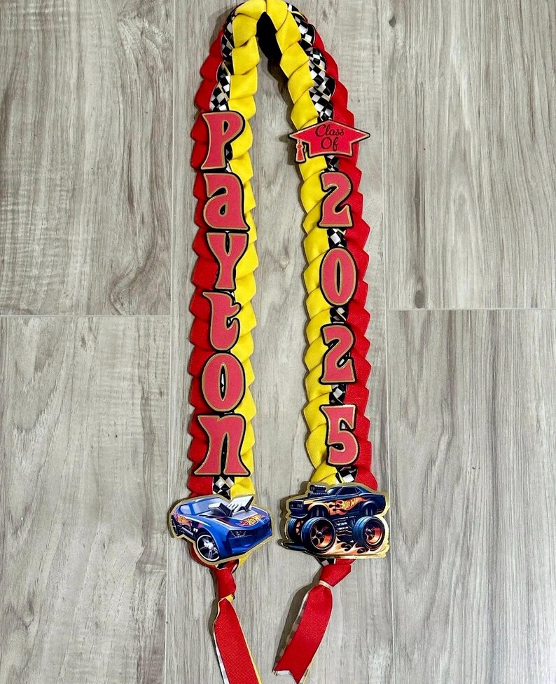 Car Related Grad Cap Race Car Graduation Cap Topper and Lei Set, Pre-k Kindergarten Grad - Etsy