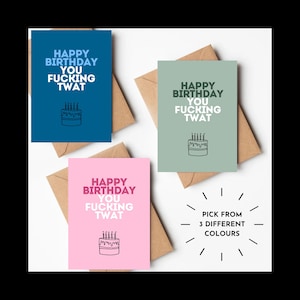 Carte d'anniversaire amusante – « Joyeux anniversaire, bordel de merde » | Carte d'anniversaire hilarante pour amis, collègues et partenaires