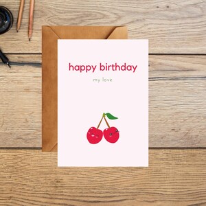 Carte d'anniversaire romantique - « Joyeux anniversaire mon amour » - Cadeau mignon et ludique