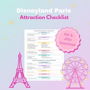 Disneyland Paris Attraction Checklist