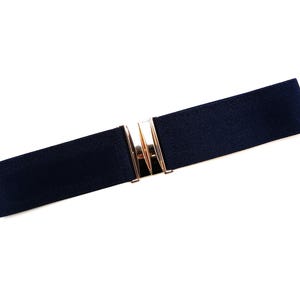 2&#39;&#39; Women&#39;s Belt Wide Navy Blue Stretch belt 5 cm Basic Elastic belt Waist cincher Statement  accessory