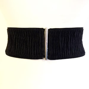 3&#39;&#39; Women&#39;s Belt Wide Black and Beige Stretch belt 8 cm Basic Elastic belt Waist cincher Statement  accessory