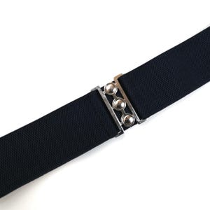 2&#39;&#39; Women&#39;s Belt Wide Navy Blue Stretch belt 5 cm Basic Elastic belt Waist cincher Statement  accessory
