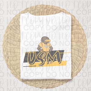 USM Southern Miss Design | College T-Shirt | DTF Sublimation and Eco Solvent Ready | School Spirit Graphics